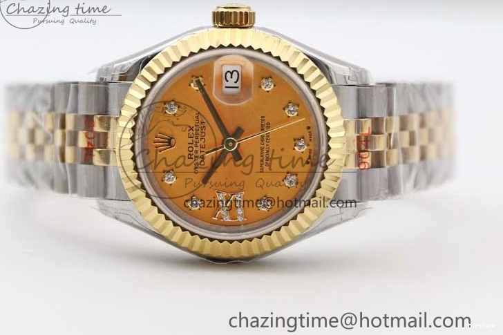 MiroTime 0420 Minimalist Datejust 28mm 279179 SS YG TWF Best Edition Gold Diamonds Markers Dial on SS YG Jubilee Bracelet NH 2141